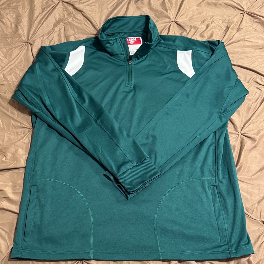 Men's Green Quarter-Zip Jacket